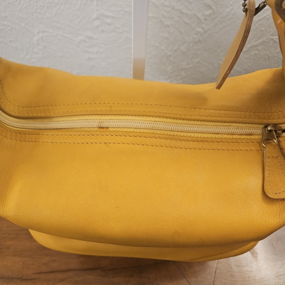 Vintage Coach 4145 Yellow Leather Handbag Legacy Mini Soho Made In USA Authentic - Picture 3 of 15